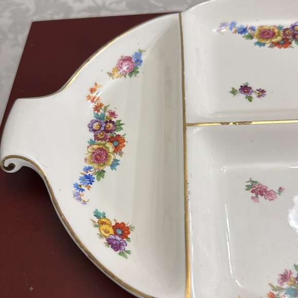 Vintage 1930s Erphila Art Pottery Dresser/Perfume Tray. Colorful Flowers Set - Picture 2 of 8
